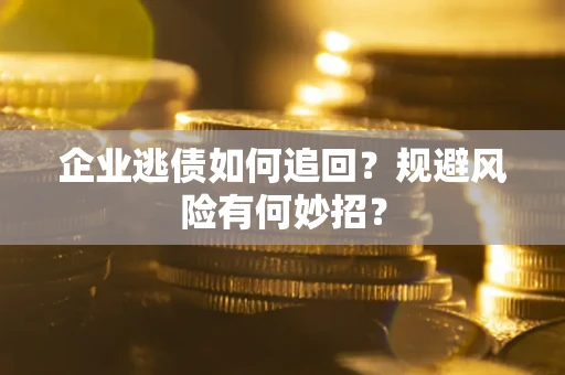 武汉企业逃债如何追回？规避风险有何妙招？
