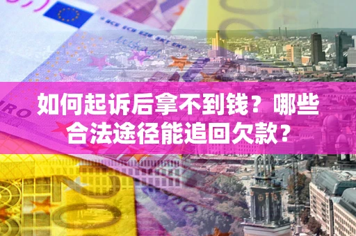 武汉如何起诉后拿不到钱？哪些合法途径能追回欠款？