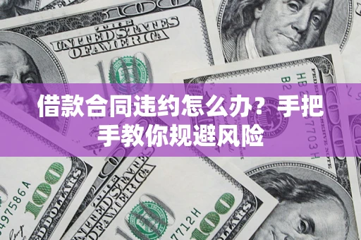 武汉借款合同违约怎么办？手把手教你规避风险