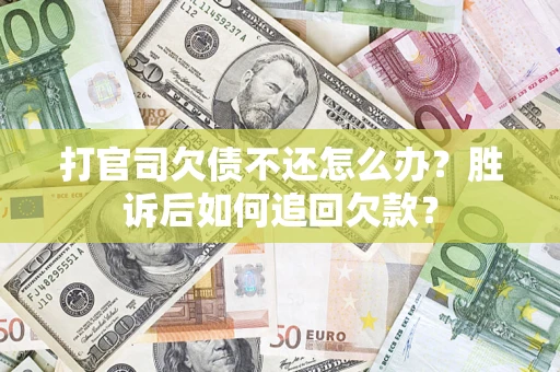 武汉打官司欠债不还怎么办？胜诉后如何追回欠款？