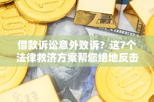 武汉借款诉讼意外败诉？这7个法律救济方案帮您绝地反击！