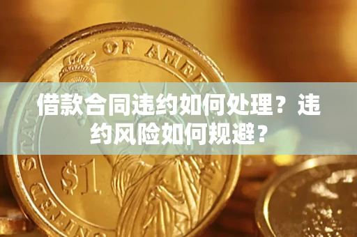 武汉借款合同违约如何处理？违约风险如何规避？