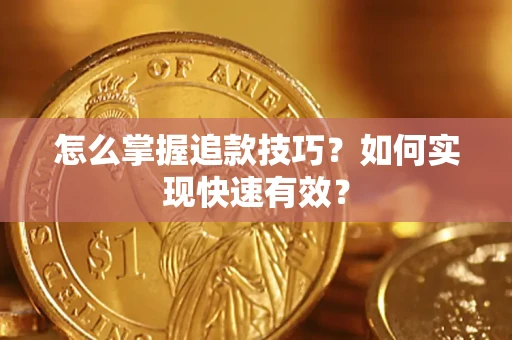 武汉怎么掌握追款技巧？如何实现快速有效？