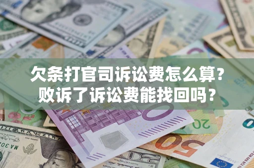 武汉欠条打官司诉讼费怎么算？败诉了诉讼费能找回吗？