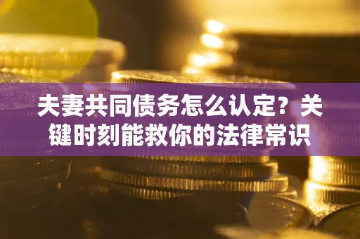 武汉夫妻共同债务怎么认定？关键时刻能救你的法律常识