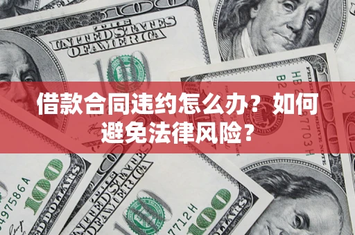 武汉借款合同违约怎么办？如何避免法律风险？