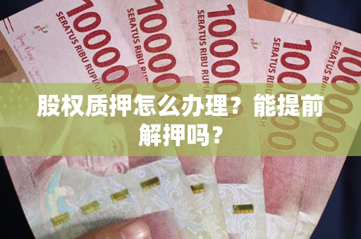 武汉股权质押怎么办理？能提前解押吗？
