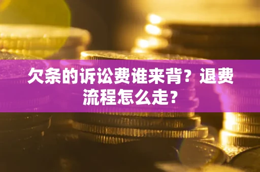 武汉欠条的诉讼费谁来背？退费流程怎么走？